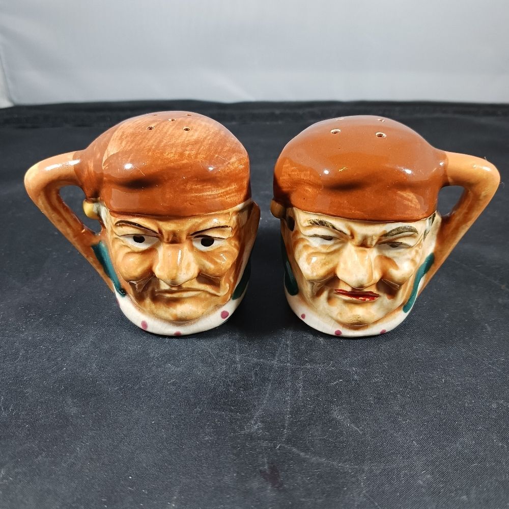 Vintage Miniature Toby Mug Collection Salt and Pepper Shaker